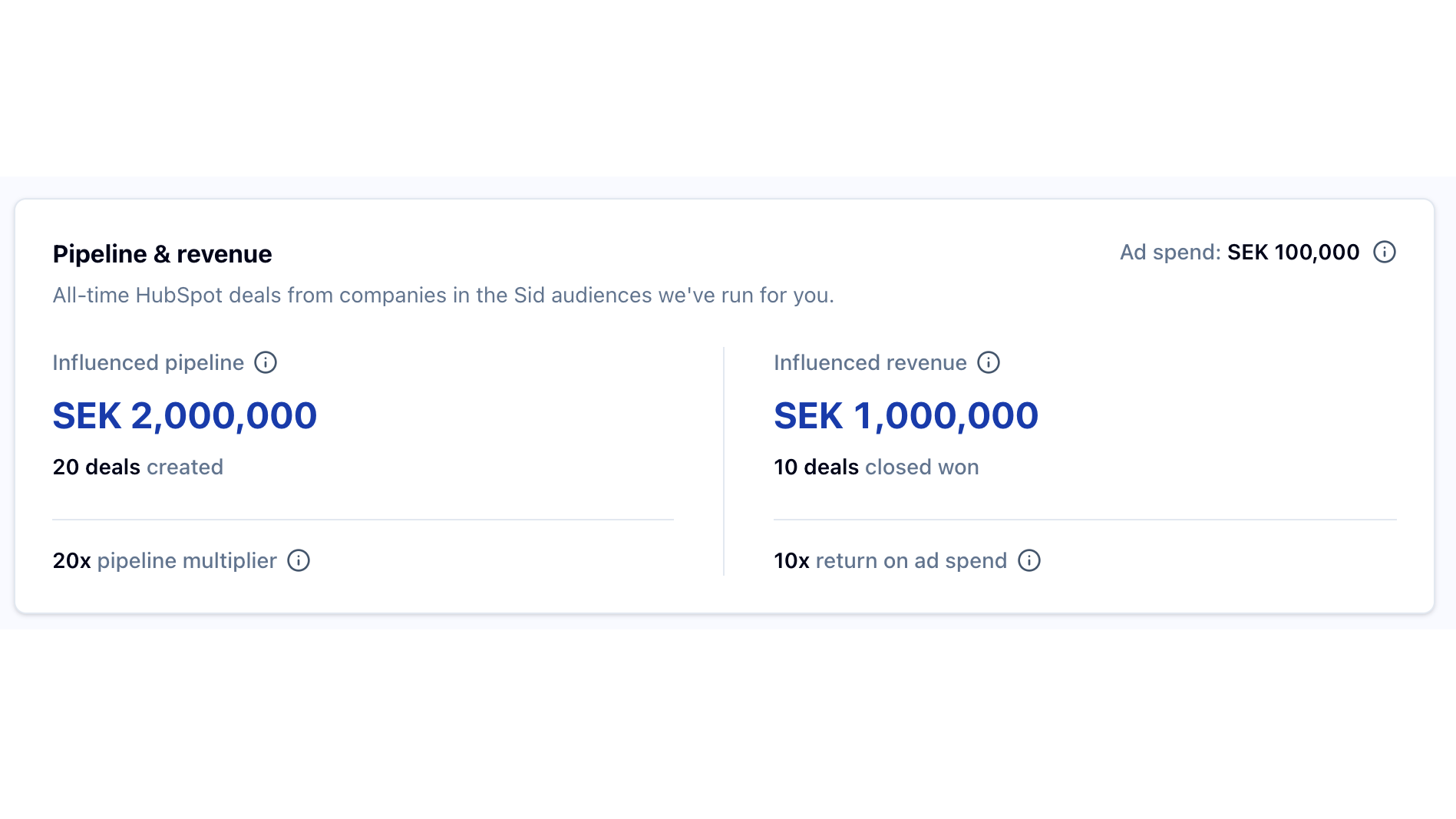 Pipeline & Revenue Dashboard Stats